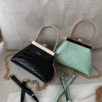 

Luxury Ladies Handbag Mini Stone Pattern Tote Bag for Women 2020 Solid Color Chain Shoulder Handbags Female Travel Crossbody Bag
