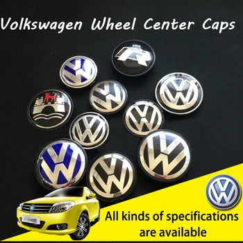 

4pcs Car Wheel Center Hub Caps Cover for VolkswagenGTI Jetta Tiguan Golf POLO Passat B5 B6 Badge Emblem Accessories Car Styling