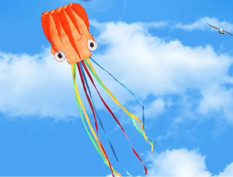 free shipping large octopus kite fly nylon fabric kite weifang kite factory big kite wheel walk in sky outdoor toys for kids 4