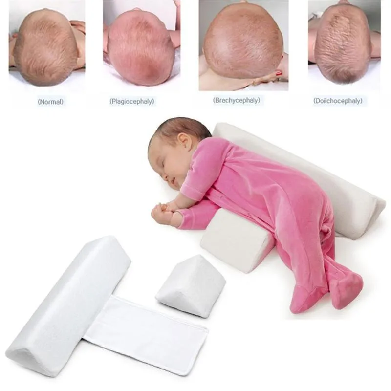 Buen trato Almohada antivaho para bebés recién nacidos, almohada de posición triangular para bebés de 0 a 6 meses 878r9bVG