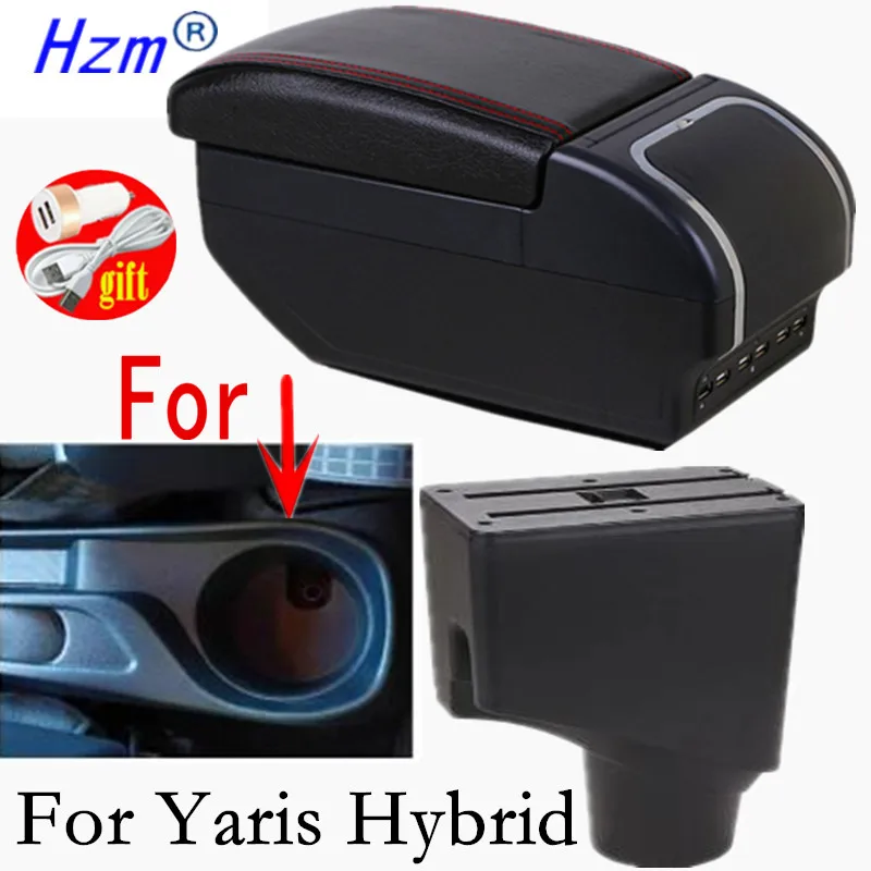 Armrest Box For Toyota Yaris Hybrid Sol 2014 2021 Dual Layer