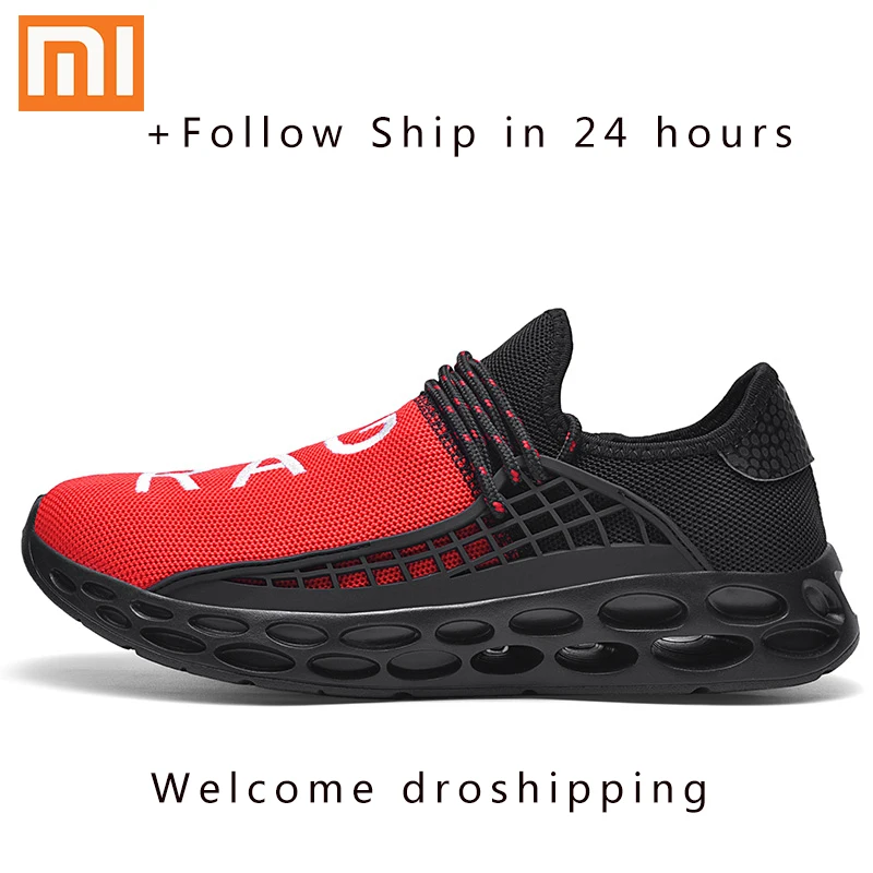 black red Xiaomi, 8 цветов, мужская повседневная обувь, женские кроссовки, 36, новинка, Tenis Masculino, дышащие, для бега, весна, лето, Осень размера плюс, 12, 46 - Цвет: black red