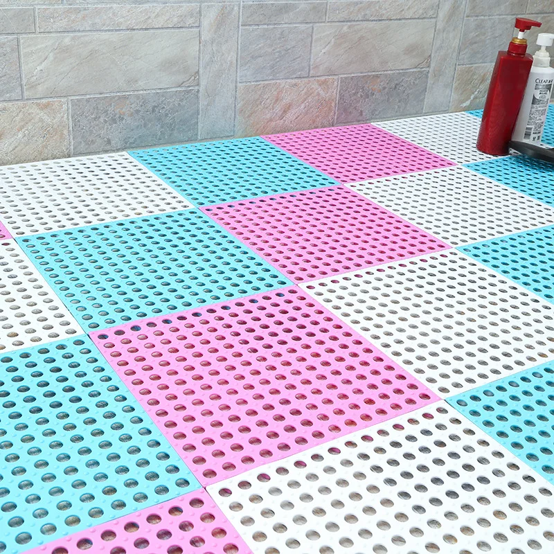 1 Pcs Plastic Bathroom Anti slip Mat Splicing Mats Bathroom Mats Home Bath Toilets Kitchen