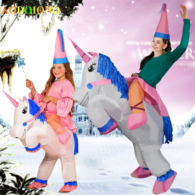 Unicorn Inflatable Kids Costume Ride-on Animal Outfit for Child Cosplay Clothes Party Carnival Blow Up Dragon Toys Fancy Dress 3