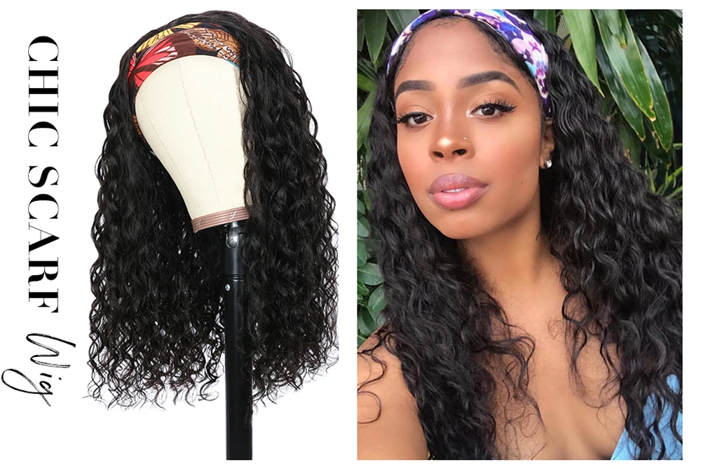 Brazilian Water Wave Headband Wig 14-26 Easy to Install Glueless Human Hair Wigs 150% Density Ali Julia Virgin Hair Scarf Wig (3)