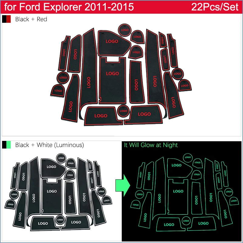 Противоскользящая резиновая подушка для двери для Ford Explorer 2011~ 2013 MK5 U502 pre-Facelift Groove Mats автомобильные аксессуары для интерьера
