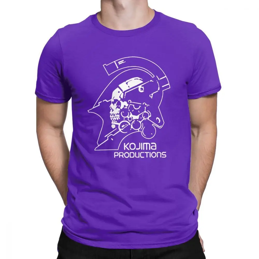 Purple One yona/мужские футболки с металлическим зубчатым механизмом Kojima Products, MGS Hideo Kojima, хлопковая футболка с коротким рукавом и принтом - Цвет: Purple
