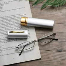 1 шт., оправа из нержавеющей стали, очки для чтения, трубы, чехол из смолы, очки для очков, унисекс, металлическая петля, Уход За Зрением, очки для пожилых людей