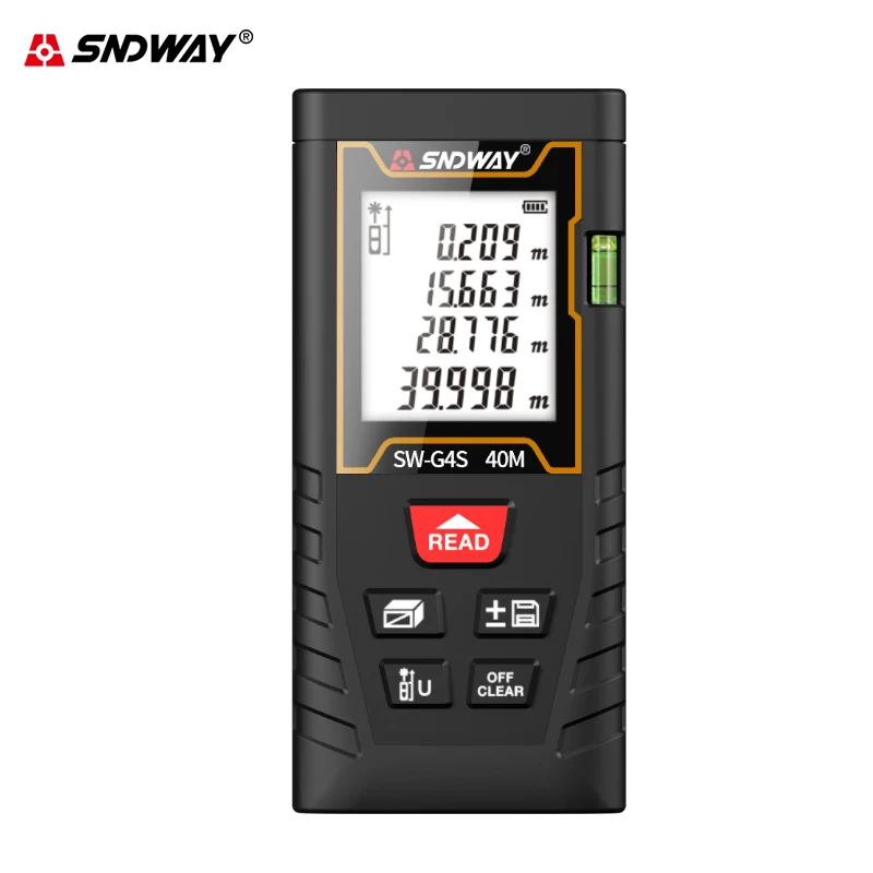Sndway Новый запуск лазерный дальномер электронный рулетка 40/50/70 м 100 120 Лазерная