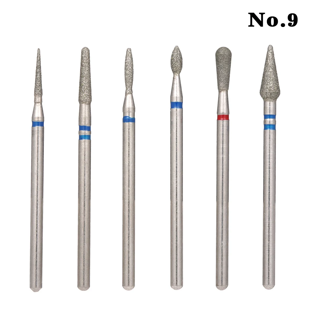 6pcs Nail Drill Bits Cuticle Cleaner Dust Drill Brush Rotary Polishing Nail Grinding Heads Nail Salon Tools Nail Grinding Tool