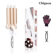 Профессиональные щипцы для завивки волос, стайлер с тремя керамическими бочонками, электрические бигуди, инструменты для укладки
