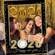 FENGRISE Happy новогоднее; Рождественское украшение для дома Photo Booth рамки реквизит с утолщённой меховой опушкой, хороший подарок год Eve вечерние поставки FENGRISE Happy новогоднее; Рождественское украшение для дома Photo Booth рамки реквизит с утолщённой меховой опушкой, хороший подарок год Eve вечерние поставки