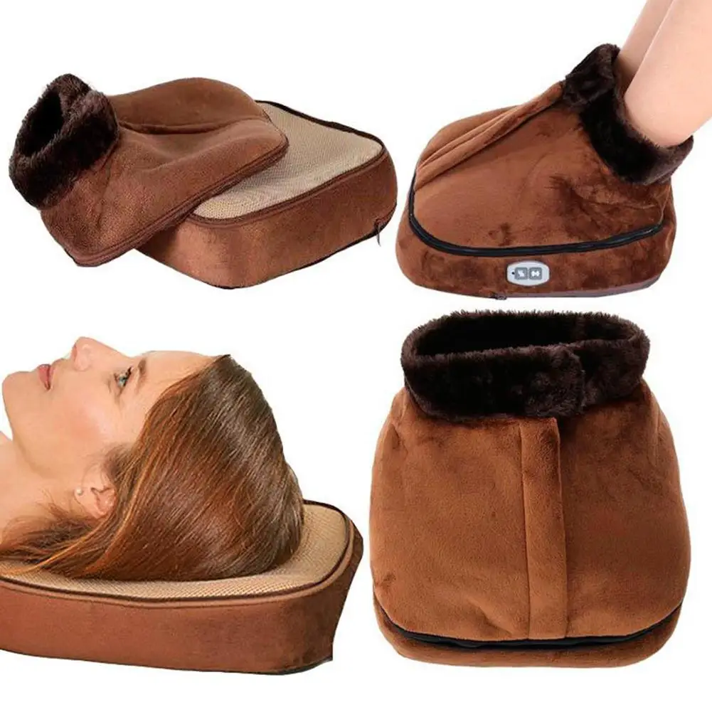 

Electric Heated Foot Warmer Cosy Unisex Velvet Feet Heated Foot Warmer Massager Big Slipper Foot Heat Warm Massage Shoes EU/US