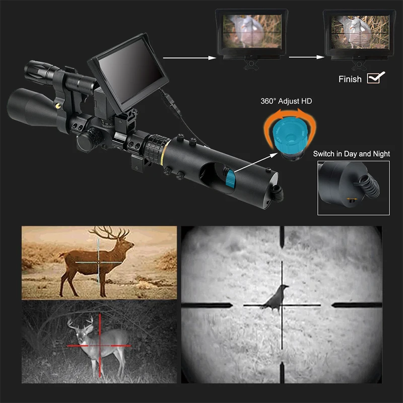 Details about   Day Night Vision Riflescope Hunting Scopes Optic Sight Waterproof Tactical 850nm 