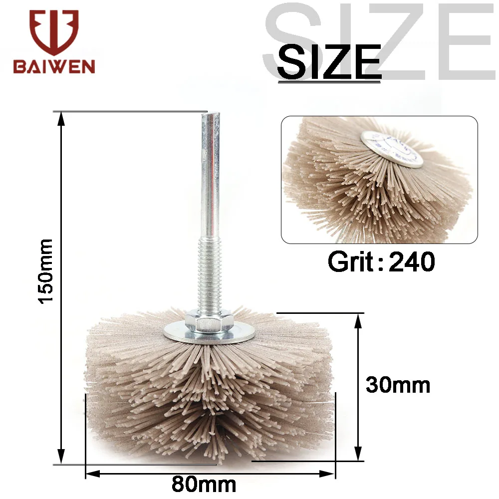 1pc Abrasive Wire Grinding Flower Head Nylon Wire Brush Deburring Grinder For Wood Furniture With 1/4'' Shank 1pc Abrasive Wire Grinding Flower Head Nylon Wire Brush Deburring Grinder For Wood Furniture With 1/4'' Shank