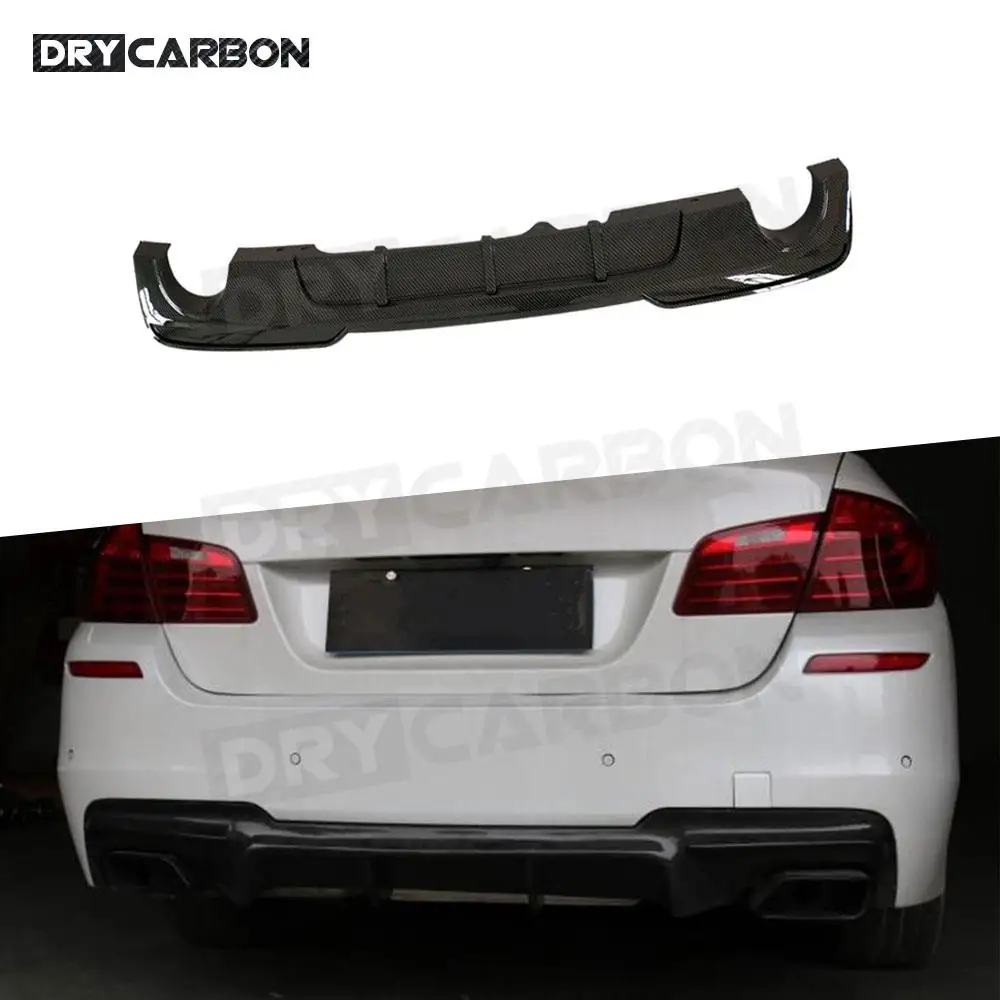 

Carbon Look Rear Bumper Lip Diffuser Spoiler for BMW 5 Series F10 F18 M Sport M Tech Sedan 2011-2017 Bumper Guard Gloss Black