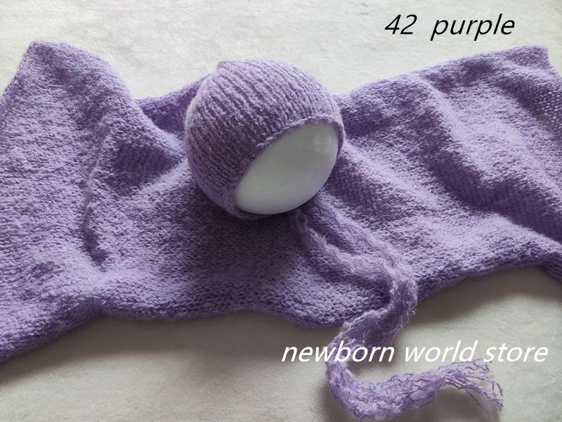 Children's Finger Toothbrush newborn photography props stretch wool mohair hat and wrap crochet baby accessories