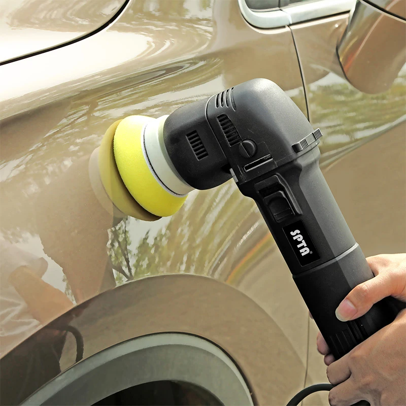 SPTA 3" 75mm Electric Mini Car Polisher 780W Random Orbit Dual Action Polishing Waxing Machine with Sponge ing Pads