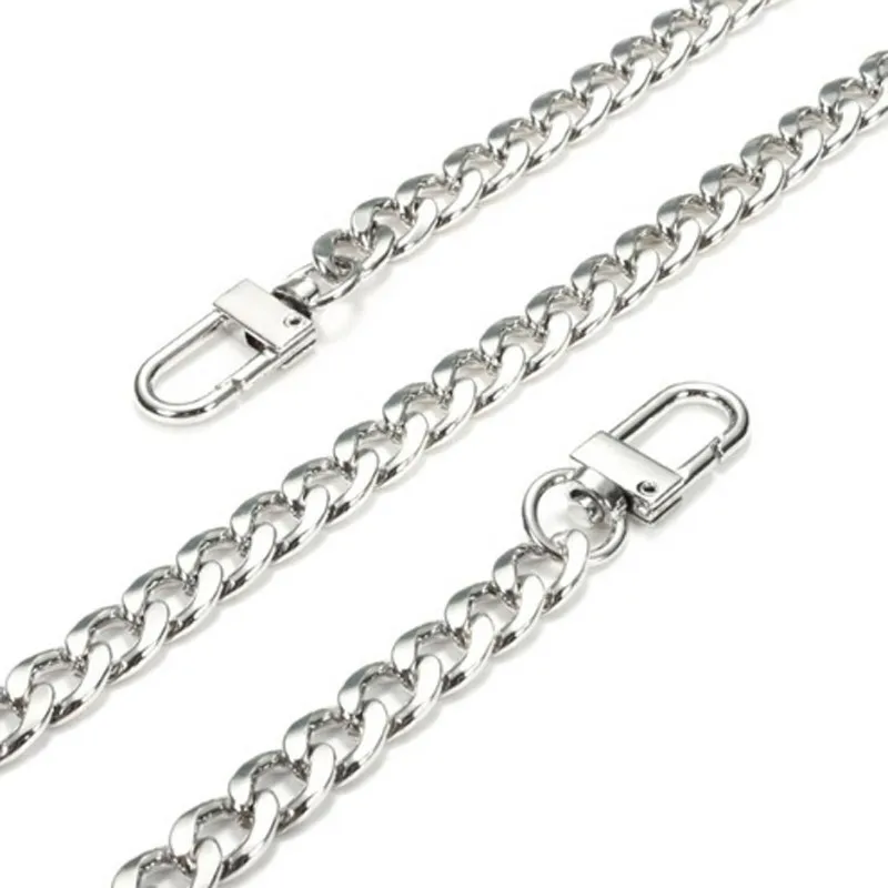 120cm Metal Chain For Shoulder Bags Handbag Buckle Handle DIY Belt For Bag Strap Accessories Hardware Woven Iron Chain