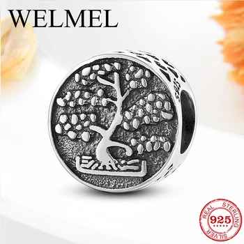 

New 925 Sterling Silver fruit growing in close clusters Pattern Fine Beads fit Women Charm Pandora Bracelets DIY Jewelry Making