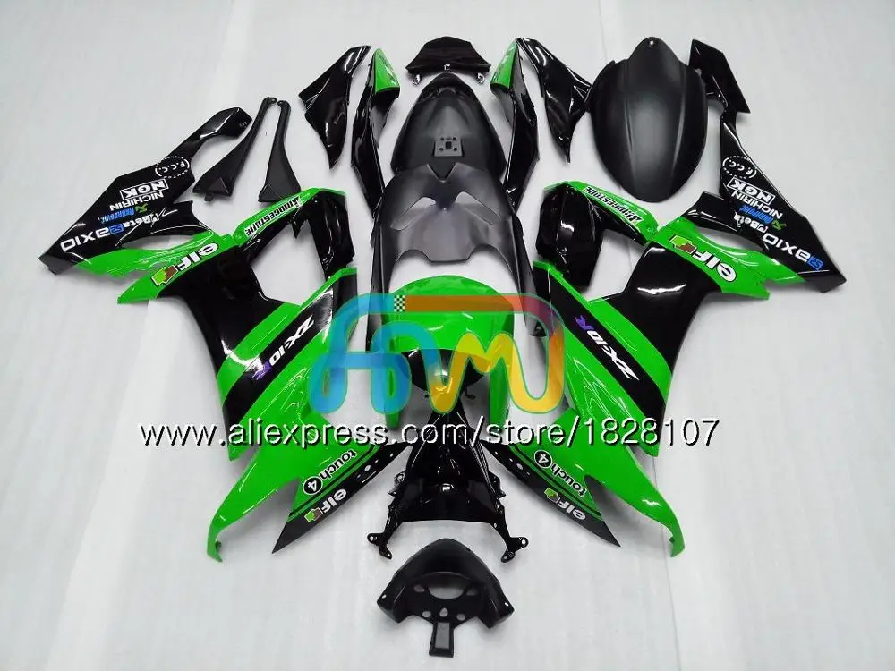 No. 3 Горячее тело для KAWASAKI зеленый красный ZX1000C ZX-10R ZX 10R 1000CC 17BS. 2 ZX1000 ZX 10 сотрудников отдела исследований ZX10R 08 09 10 2008 2009 2010 ABS комплект обтекателей - Цвет: No. 3