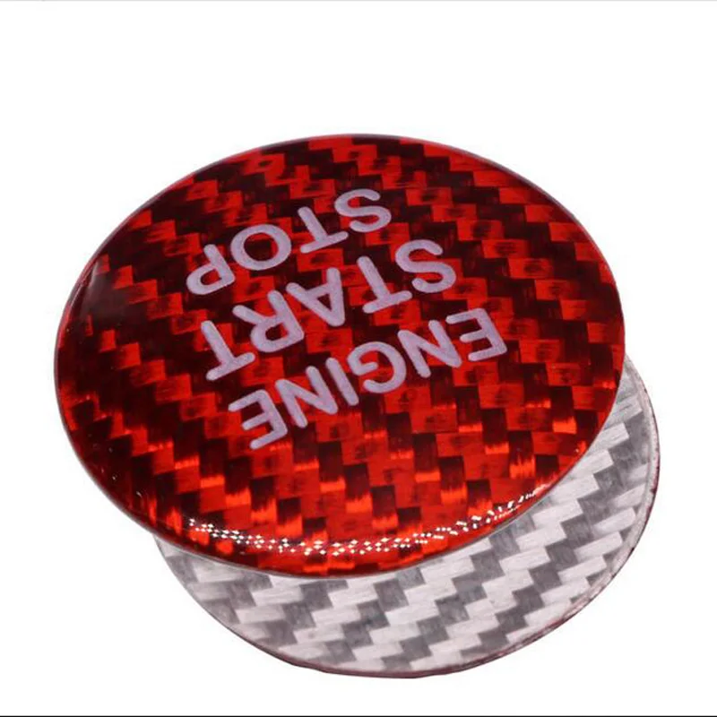 

Carbon Fiber Engine Button Start Switch Cover Trim Red Fit For Toyota Camry C-HR