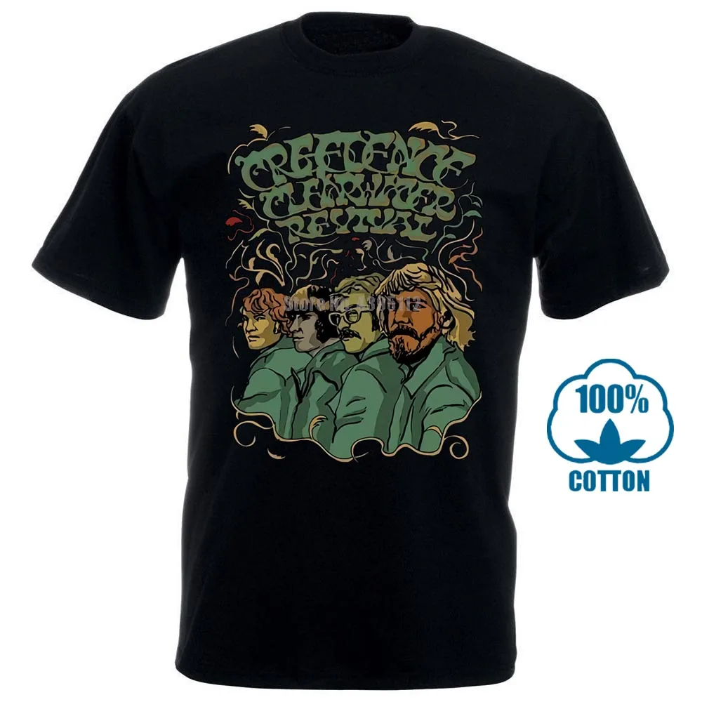 Creedence Clearwater Revival Members T Shirt Black Cotton Men S 4Xl Us Stock | Мужская одежда