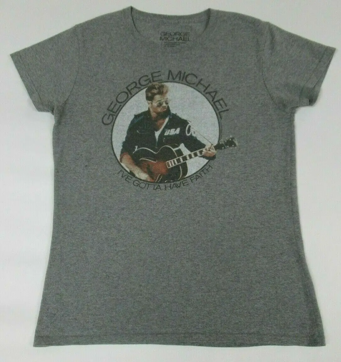 

GEORGE MICHAEL - I'VE GOTTA HAVE FAITH - MEDIUM - GRAY WOMENS T-SHIRT Y1109 New 2019 Cotton Short-Sleeve T-Shirt