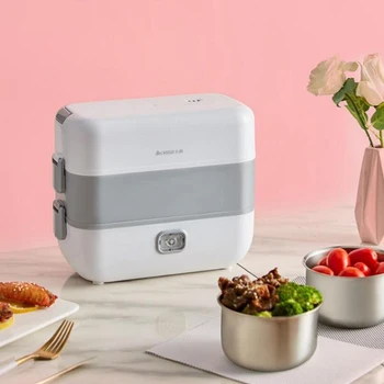 

Portable Electric Lunch Box Pluggable Heating Insulation Cooking Convenient Office Worker Pot food warmer