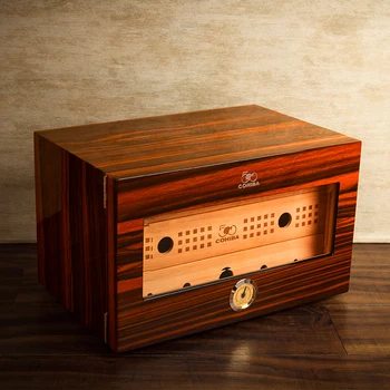 

COHIBA Cedar Wood 3-Storey Cigar Humidor Big Capacity W/Humidifier Hygrometer Outdoor Tobacco Cigarette Case Box Holder Smoking