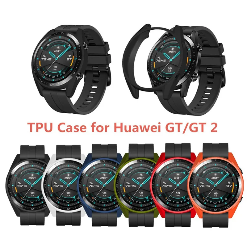 Чехол для часов Huawei Watch GT 2 46 мм мягкий силиконовый защитный чехол из ТПУ защитная