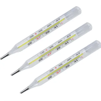 

12 Pcs/Boxes Medical Mercury Glass Thermometers Clinical Oral Armpit Temperature Measurement 35-42 C° Easy to Read
