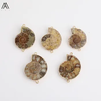 

Boho Plated Gold Snail Stone Choker Pendant,Women Gold Nekclace Pendant,Gold Conch Jewelry Connector Making DIY YT-140AMH