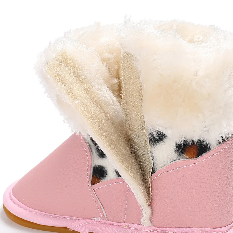 MissAbigale/ботиночки для новорожденных; теплая зимняя обувь для маленьких мальчиков и девочек; удобная мягкая нескользящая обувь из хлопка для малышей