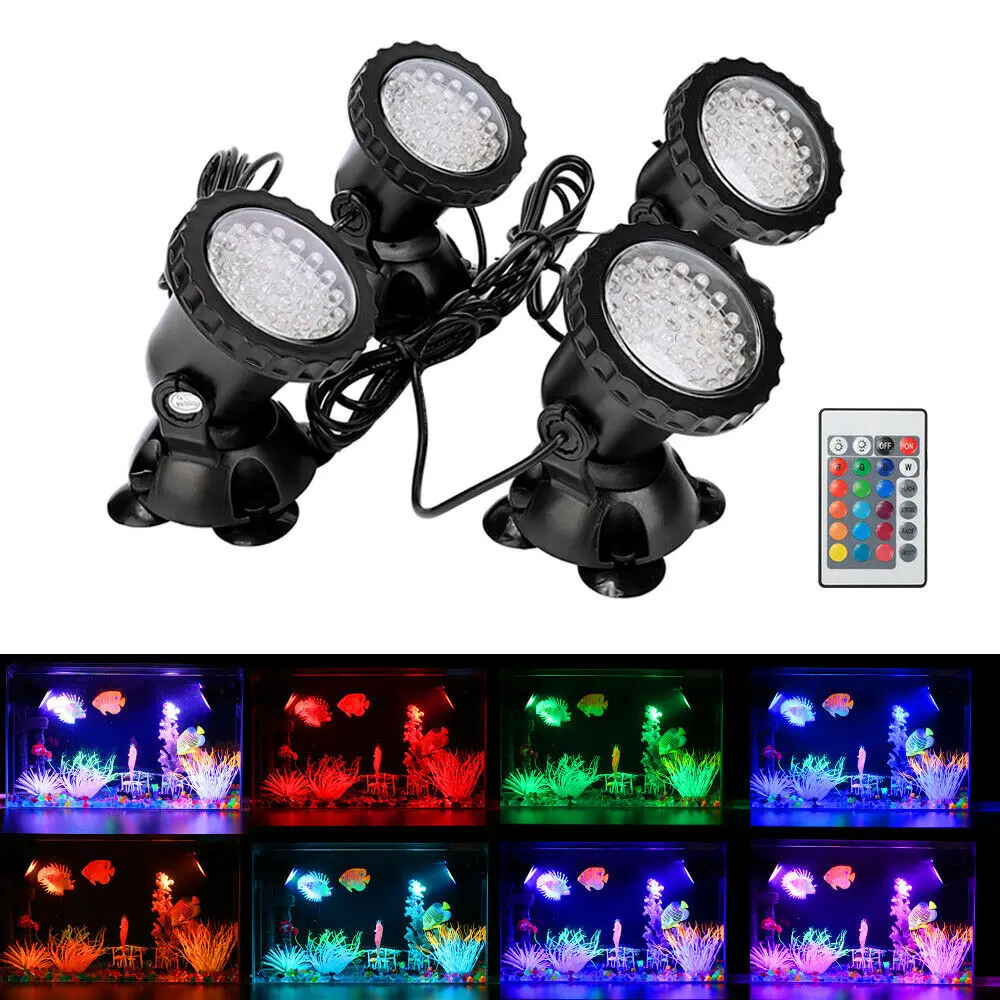 EU/US/UK Plug RGB Aquarium Spotlight LED Aquarium Fish Tank Light