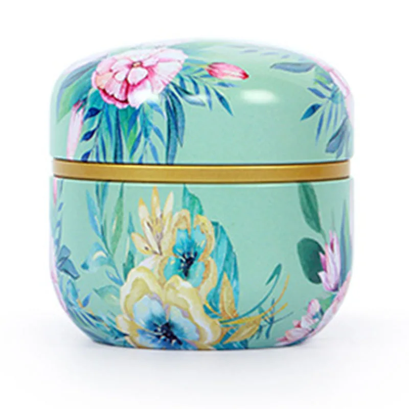 Tea Canister Case Metal Tinplate Candy Sugar Trinket Sealed Storage Box Sale T1 - Цвет: Green