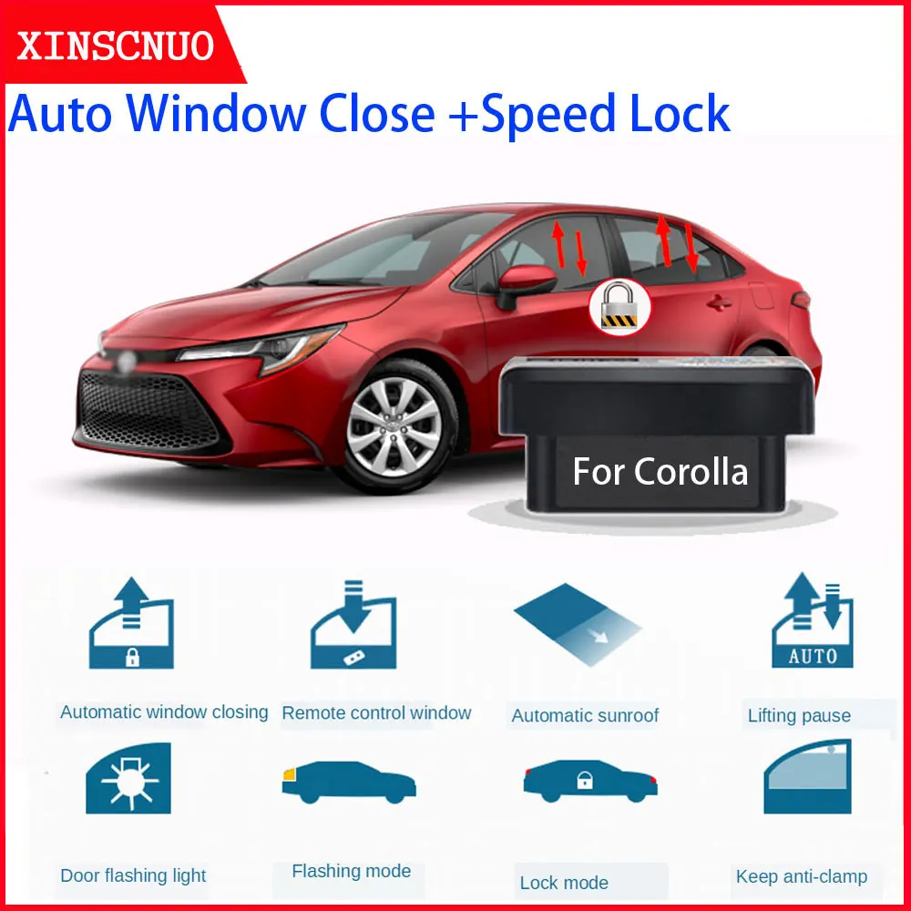 

XINSCNUO New Smart electronics window lift For Toyota Corolla 2019 2020 Auto OBD Speed Lock & Window closer