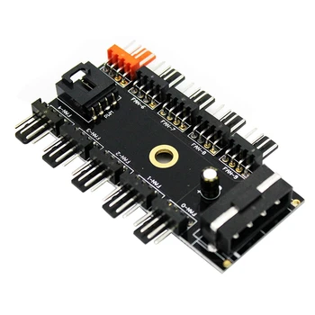 

Computer/Pc Case Fan Controller Power Cable 1 Female to 10 Male 4Pin Fan Hub Splitter Cable For PWM Cooling Fan