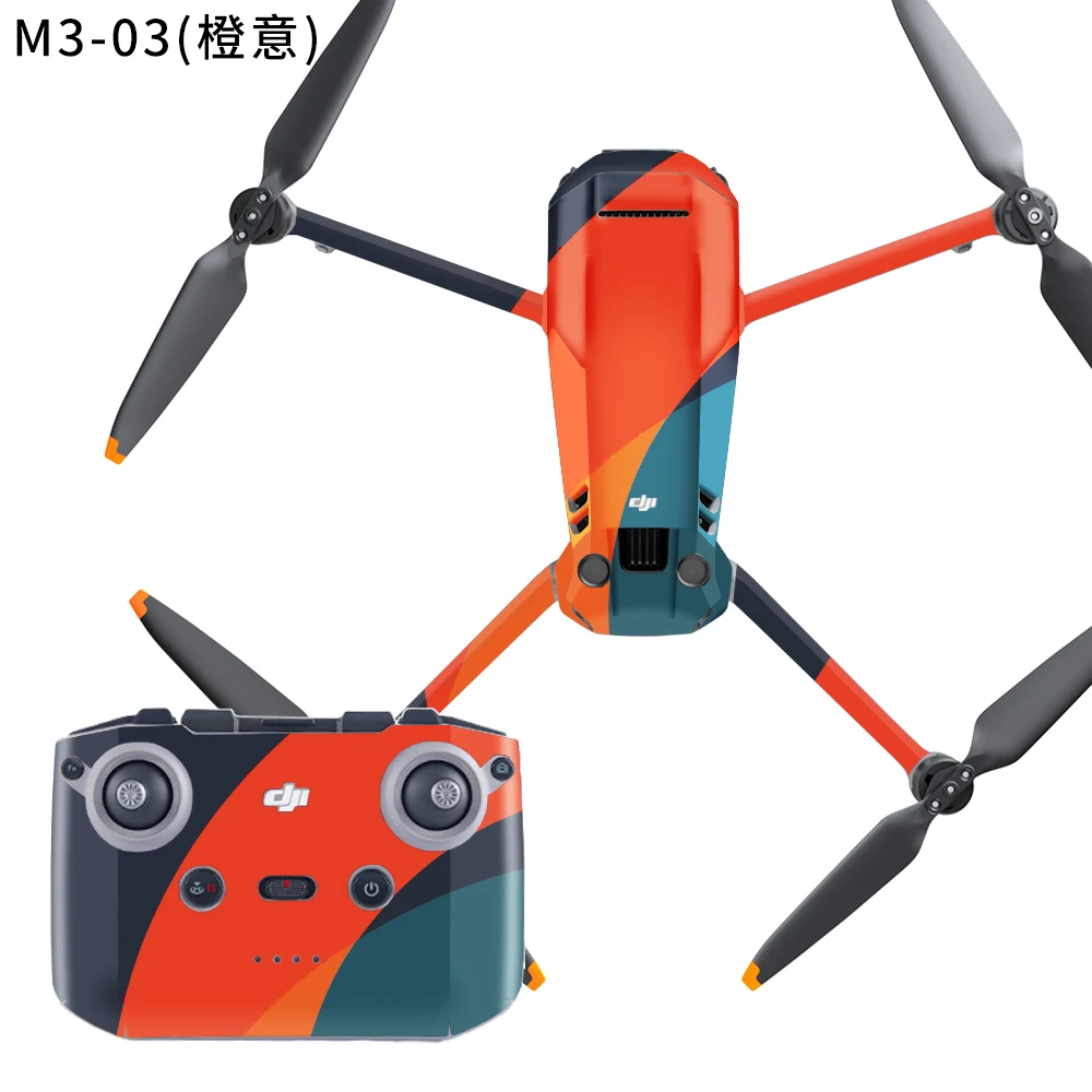 The most colorful drone sticker for DJI Mavic 3 decal skin flat sticker body + remote control + 4 battery protection films