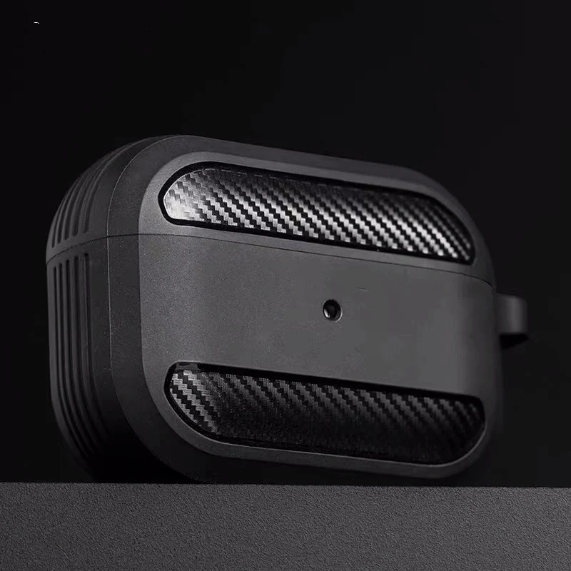 Мягкий чехол для наушников Apple Airpods pro аксессуары Роскошный из углеродного