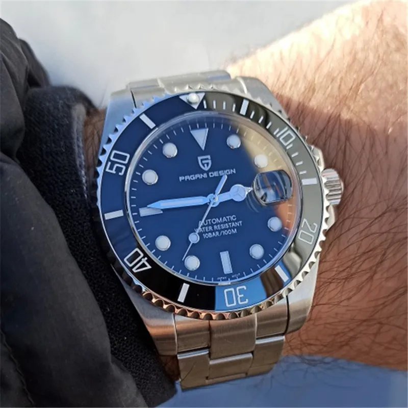 

NEW PAGANI DESIGN Sports Watches Men's Stainless Steel Quartz 100M Waterproof Wristwatch Male Watch factory dropshipping Outlet