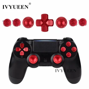 

IVYUEEN For Dualshock 4 PS4 Pro Slim Controller Red Metal Analog Sticks Aluminum Dpad Action Buttons For Playstation 4 Gamepad