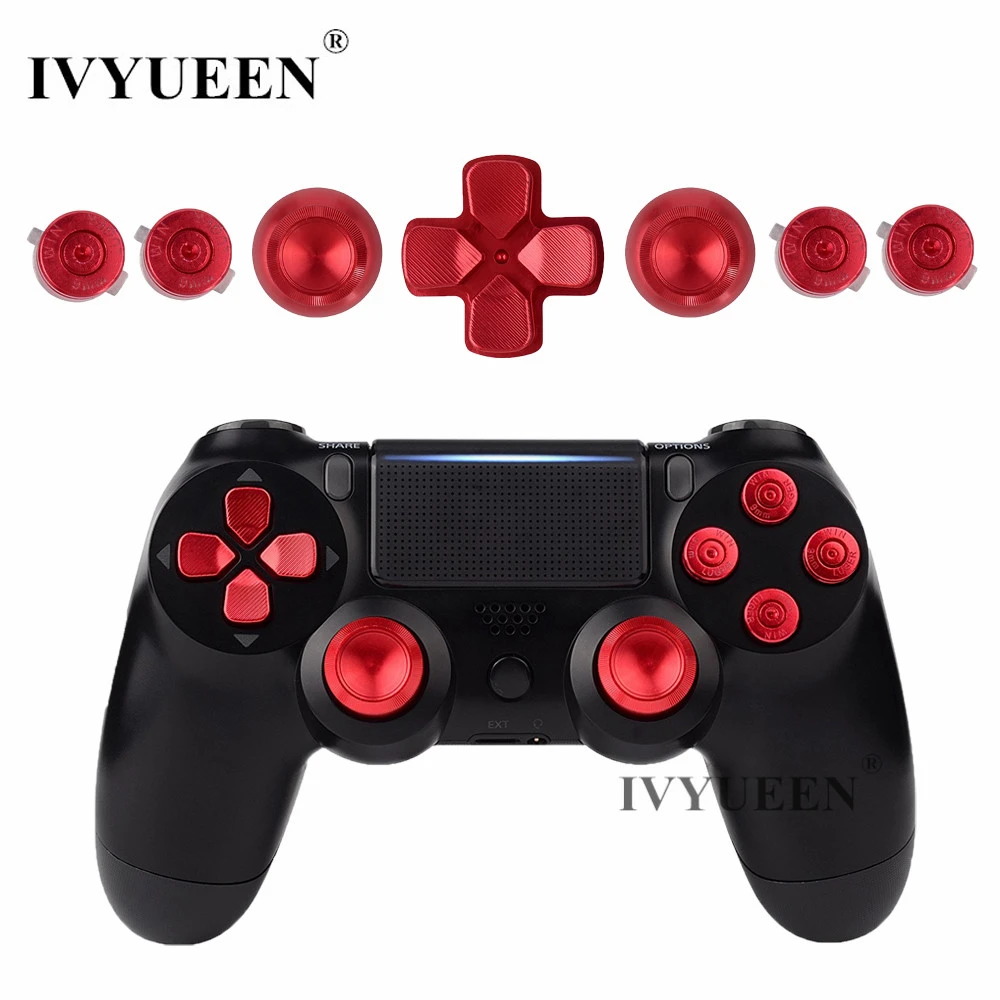 Ivyueen Dualshock 4 Ps4 Pro用のスリムなコントローラー 赤い金属製のアナログスティック プレイステーション4用のアルミニウム製dpadアクションボタン Set Analog Alarm Clock Button Goldbutton Costume Aliexpress