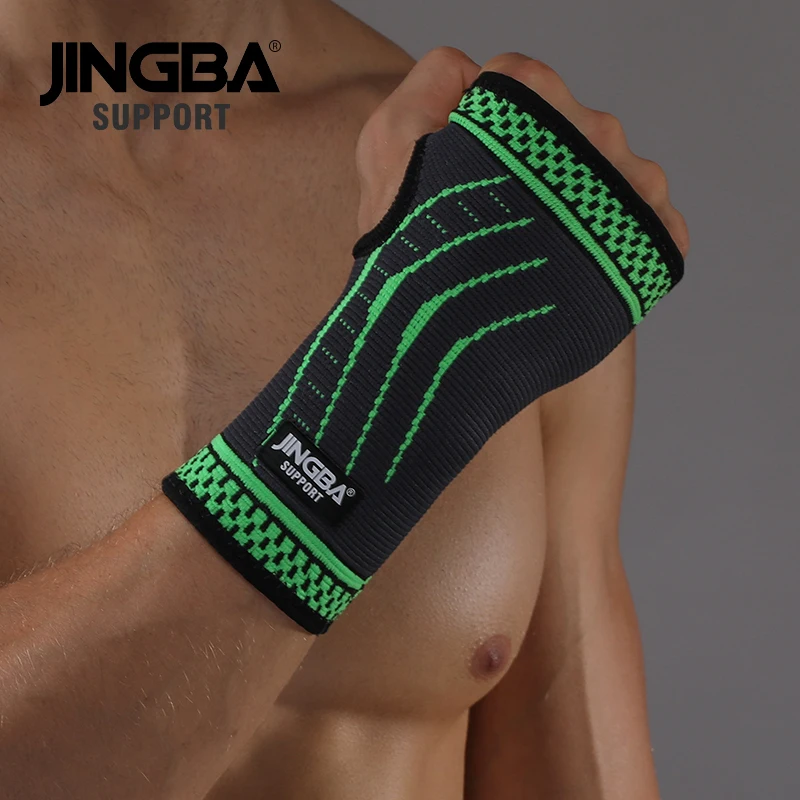 JINGBA podpora 1ks silon koleno protector+wristband support+ankle support+basketball koleno vycpávky tenis badmintonové ortéza joelheira