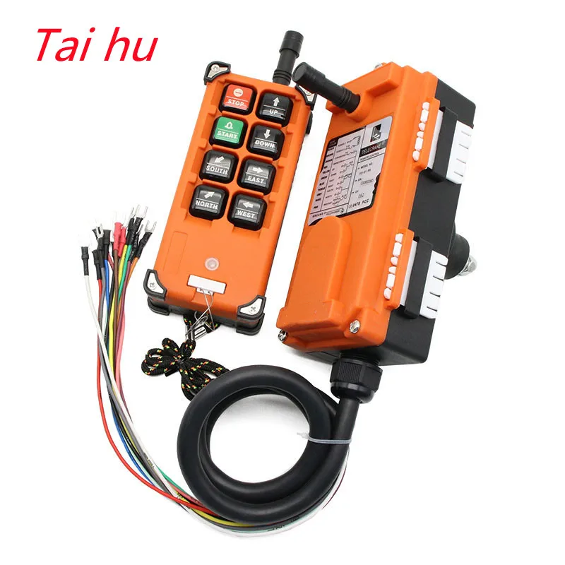 

Wireless Industrial Remote Controller Switches Hoist Crane Control Lift Crane 1 Transmitter + 1 Receiver F21-E1B 6 Channels