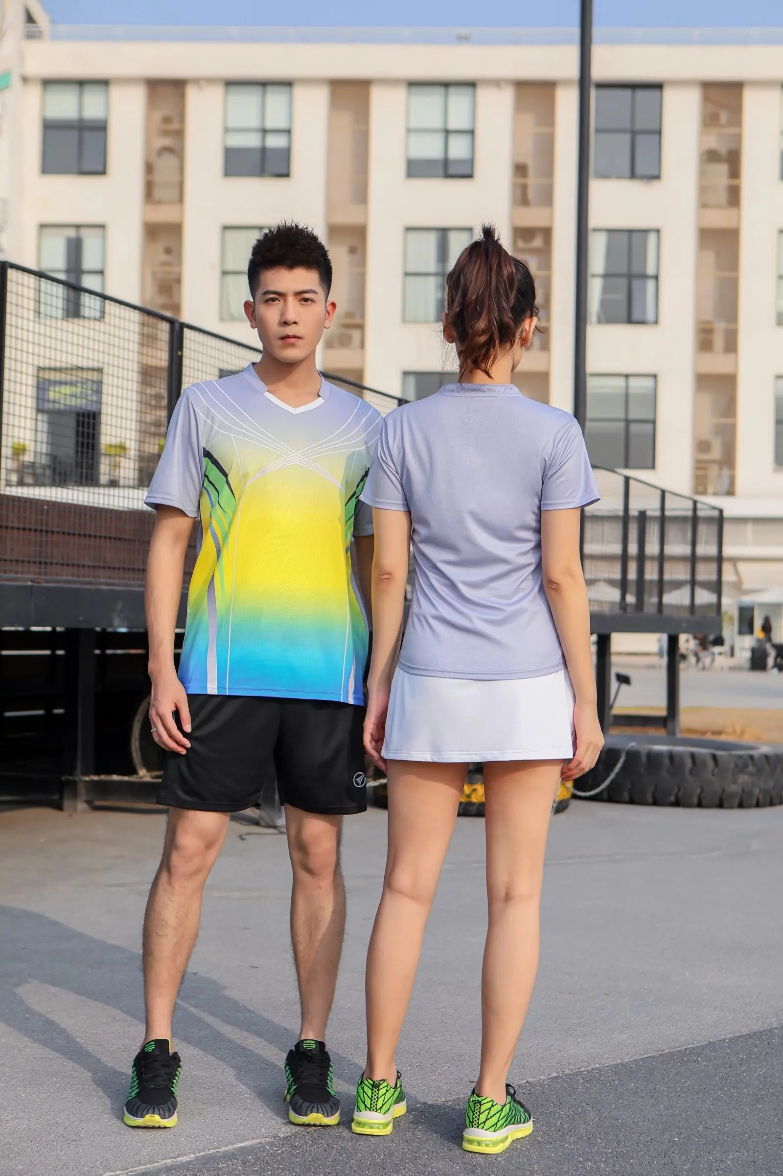 Badminton shirts Men women Sport Shirt Tennis shirts Table tennis tshirt Quick dry Fitness sports training team game