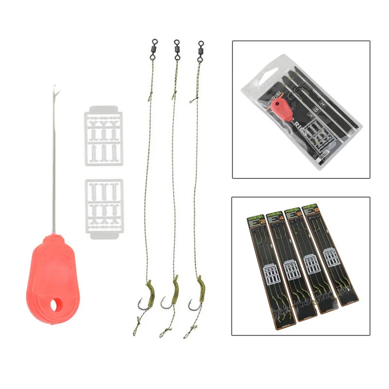 Carp Fishing Hair Rigs Set Carp Terminal Tackle Kit Ready Made Rigs