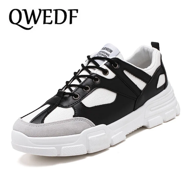 QWEDF/ мужские кроссовки на платформе; износостойкая Вулканизированная обувь для мальчиков; Брендовая обувь; мужские кроссовки; мужские теннисные кроссовки; zapatos hombre X11-37