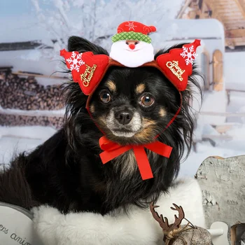 

1Pc Christmas Adorable Santa Claus Puppy Hat Fashion Exquisite Party Cosplay Pet Headwear Cat Cap Pet Supplies
