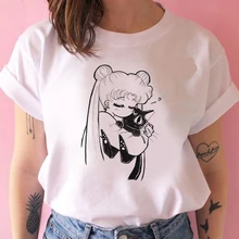 Cheap Beautiful girl with long hair T shirt Women Summer Casual Harajuku Girl Print Graphic T-shirt Short Sleeve Women Top Cheap Beautiful girl with long hair T shirt Women Summer Casual Harajuku Girl Print Graphic T-shirt Short Sleeve Women Top